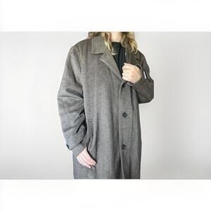 Calvin Klein 3XLT Wool Blend Overcoat Brown Long Coat B T